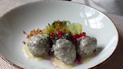 Venison meatballs, a delicacy made from meat