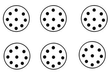 Polka dots line art patterns for trendy creative designs