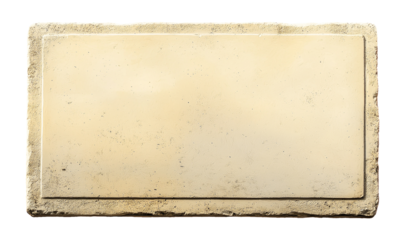 old stone sign board plate weathered ancient blank stone brick cut out