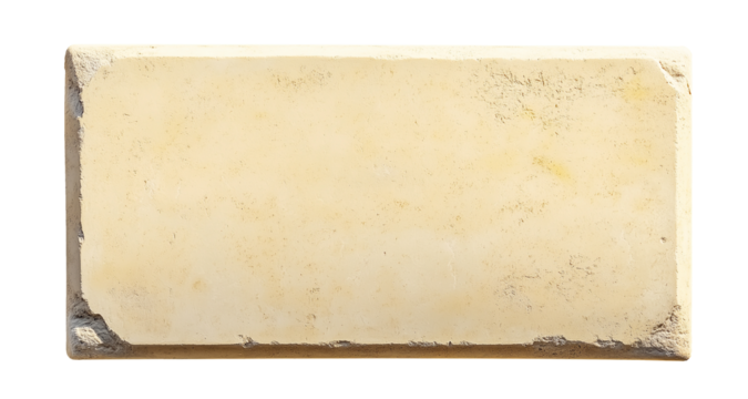 old stone sign board plate weathered ancient blank stone brick cut out