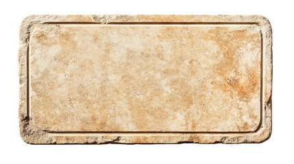 old stone sign board plate weathered ancient blank stone brick cut out