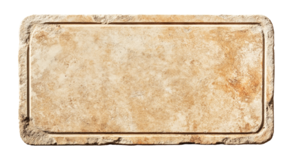 old stone sign board plate weathered ancient blank stone brick cut out
