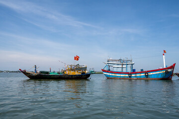 Bateaux de pêche à Hoi an, Vietnam