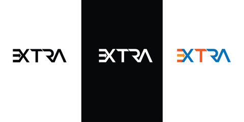 EXTRA TYPOGRAPHY LETTERING LOGO BRAND IDENTITY WITH SPECIAL CHARECTER