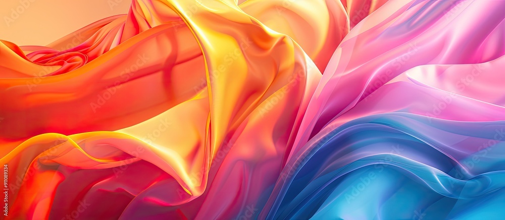 Poster abstract gradient background with vibrant colors and copy space image