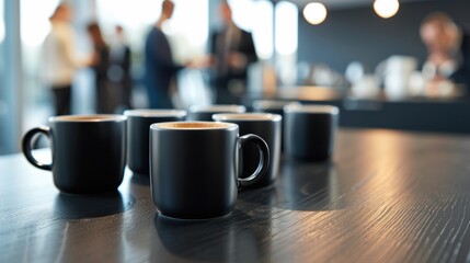 The black coffee cups