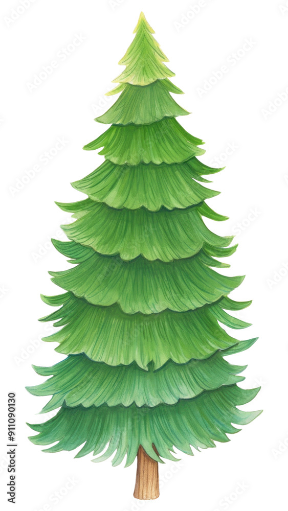 Sticker png christmas tree plant green leaf.