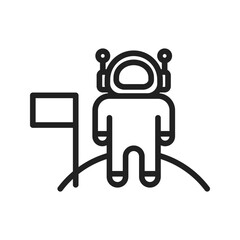 Man on the Moon icon vector image.Suitable for use on web apps, mobile apps and print media.