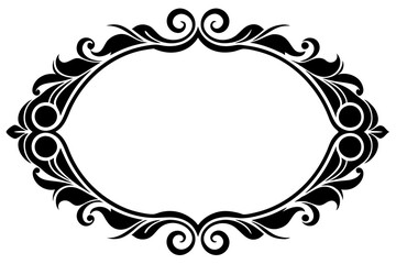 vector silhouette of Ornamental Frame on white background