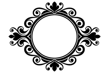 vector silhouette of Ornamental Frame on white background