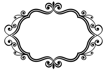 vector silhouette of Ornamental Frame on white background