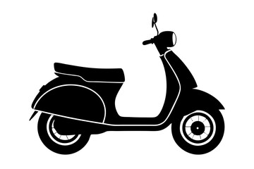 scooter vector silhouette in a white background 