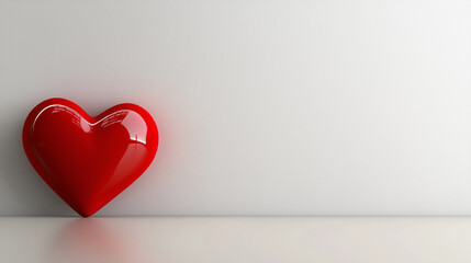 red heart on a white background