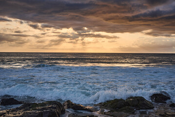 Beautiful sunset over the ocean