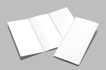 Trifold Brochure Blank mockup