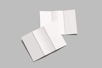 Trifold Brochure Blank mockup