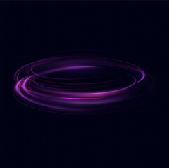 Red neon ring. Luminous circle. Glow effect. Round light frame. abstract light lines of motion and speed.Abstract light lines of motion and speed