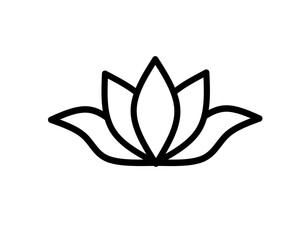 lotus flower icon vector with trendy design
