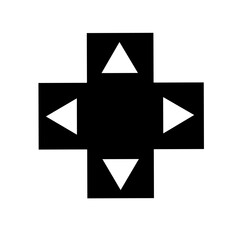 joystick navigation icon vector with simple design. gamepad button icon