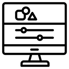 Motion Graphic Icon in Line Style