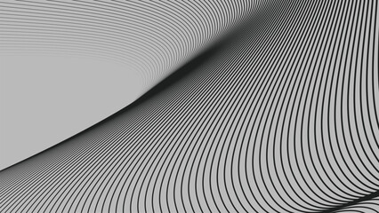 Black curve stripes lines abstract background for backdrop or presentation