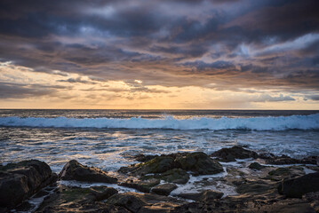 Beautiful sunset over the ocean