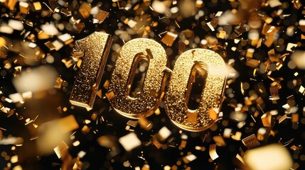 the number is 100. Selective focus