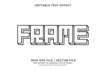 3D Wireframe Text effect editable vector