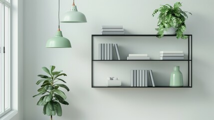 The modern stylish shelf