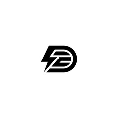 Obraz premium DE electrical initials vector logo. modern, simple, clear and bold, suitable for the electrical, lighting, technology, media and other industries