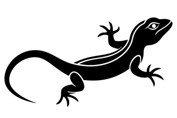 Naklejka premium lizard icon, Lizard vector silhouette illustration 