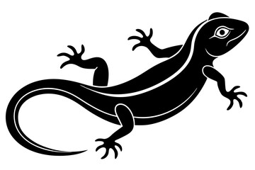 lizard icon, Lizard vector silhouette illustration

