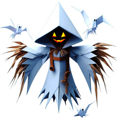Origami of scarecrow ghost