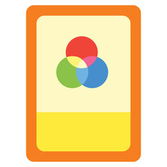 Poster Icon in Flat Style