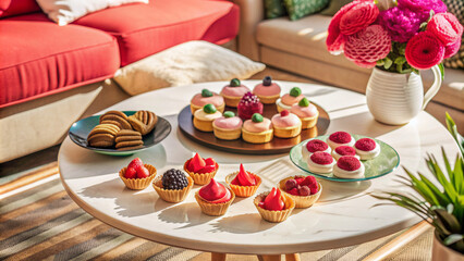 christmas cookies with chocolate, snack, plate, gourmet, tomato, cheese, dessert, red, appetizer, meal, fruit, salad, bread, cake, cuisine, table, delicious