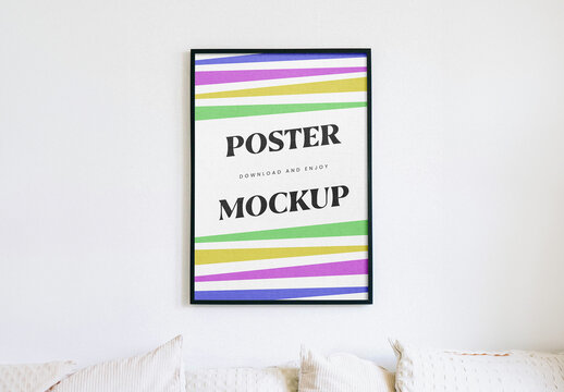 Hanging Single Poster Mockup