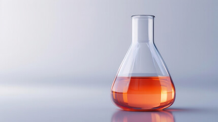 Isolated science beaker on white background close up, science, realistic, double exposure, chemistry lab backdrop.