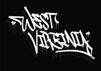WEST VIRGINIA graffiti tag style