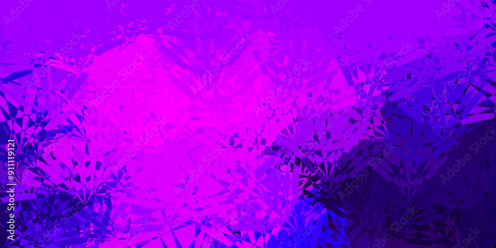 Wall mural Dark Purple vector template with triangle shapes.