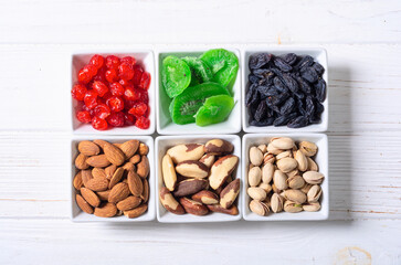 Mix of dried and candied fruits and nuts