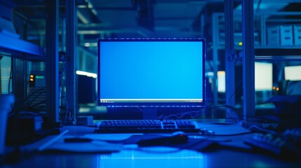 blue screen and error message on computer 