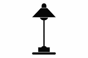 silhouette of floor lamp vector illustration