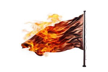 Flames of Freedom on White or PNG Transparent Background.