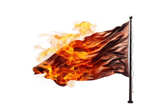 Flames of Freedom on White or PNG Transparent Background.