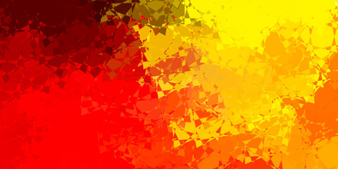 Light Red, Yellow vector template with triangle shapes.