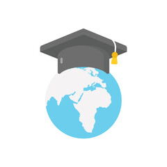 Globe Education vector icon