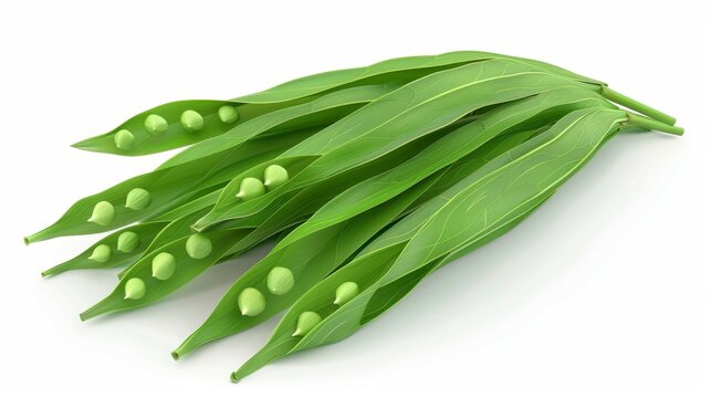 Guar gum, 3D illustration, realistic, isolated on white background