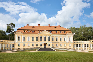 Volovich palace Old Manor and park ensemble of Valovich in Svyatsk- small village of Grodno or Hrodna region Belarus built in 18th XVIII century by Italian architect Giuseppe Sacco.