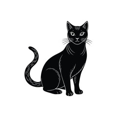 Russian blue cat silhouette

