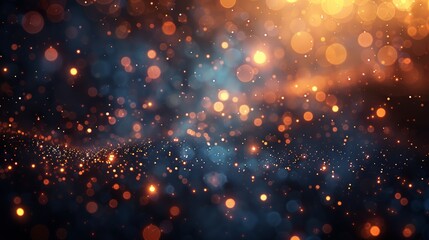 Fototapeta premium Vibrant Abstract Background With Sparkling Lights and Bokeh Effect at Dusk